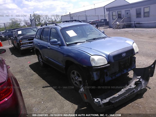 KM8SC73D13U450787 - 2003 HYUNDAI SANTA FE GLS/LX BLUE photo 1