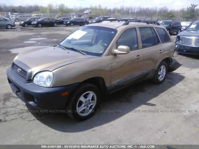 KM8SC13D64U794467 - 2004 HYUNDAI SANTA FE GLS/LX GOLD photo 2