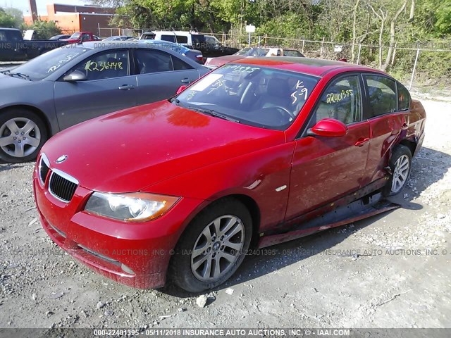 WBAVB17596NK34704 - 2006 BMW 325 I AUTOMATIC წითელი ფოტო 2