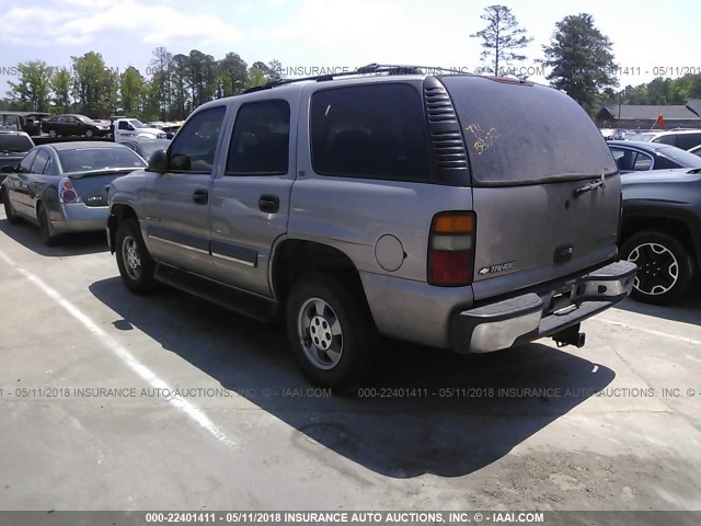 1GNEC13ZX2J340032 - 2002 CHEVROLET TAHOE C1500 BEIGE photo 3