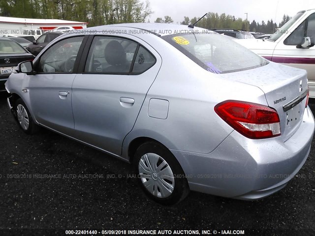 ML32F3FJ0HHF09985 - 2017 MITSUBISHI MIRAGE G4 ES Gümüş foto 3