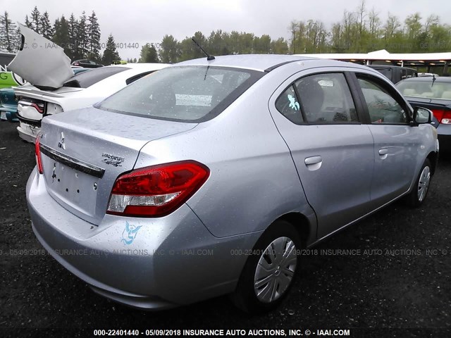 ML32F3FJ0HHF09985 - 2017 MITSUBISHI MIRAGE G4 ES Gümüş foto 4