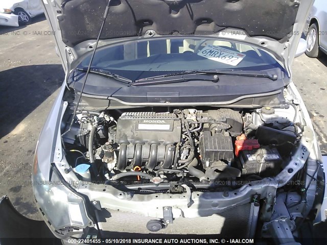 JHMZE2H56AS033125 - 2010 HONDA INSIGHT LX SILVER photo 10