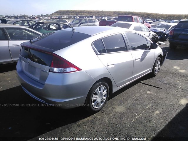 JHMZE2H56AS033125 - 2010 HONDA INSIGHT LX SILVER photo 4