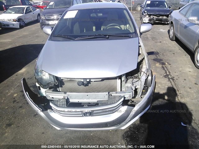 JHMZE2H56AS033125 - 2010 HONDA INSIGHT LX SILVER photo 6