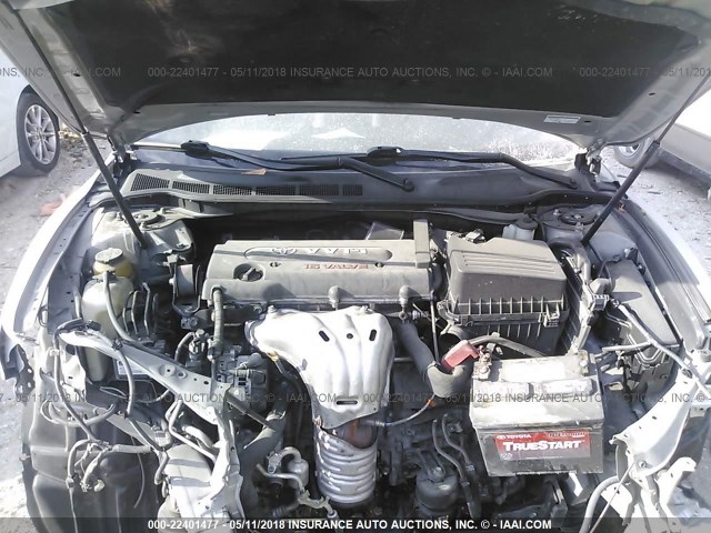 4T1BE46K47U645372 - 2007 TOYOTA CAMRY NEW GENERAT CE/LE/XLE/SE SILVER photo 10