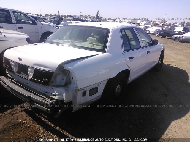 2FAHP71V69X140222 - 2009 FORD CROWN VICTORIA POLICE INTERCEPTOR WHITE photo 4