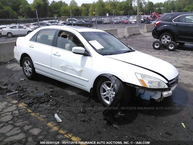 1HGCM56796A152396 - 2006 HONDA ACCORD EX WHITE photo 1