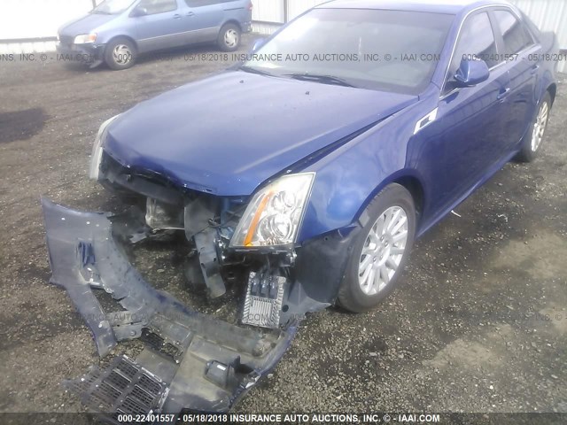 1G6DG5E5XD0106124 - 2013 CADILLAC CTS LUXURY COLLECTION BLUE photo 2