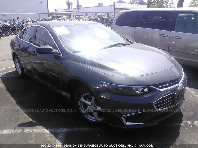 1G1ZB5ST2HF156631 - 2017 CHEVROLET MALIBU LS GRAY photo 1