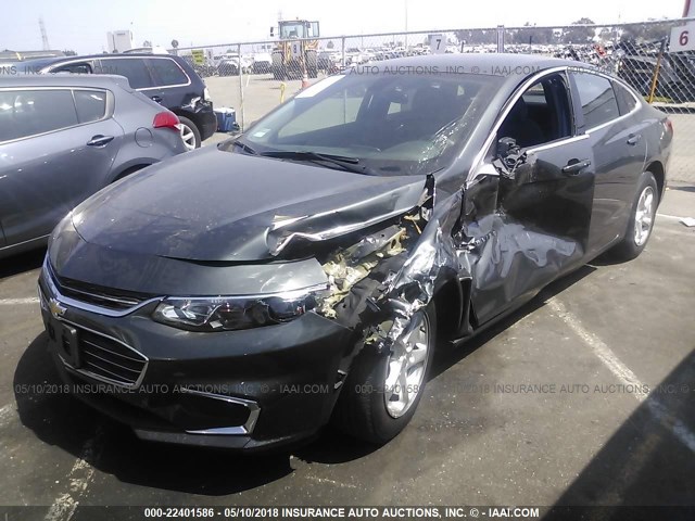1G1ZB5ST2HF156631 - 2017 CHEVROLET MALIBU LS GRAY photo 2