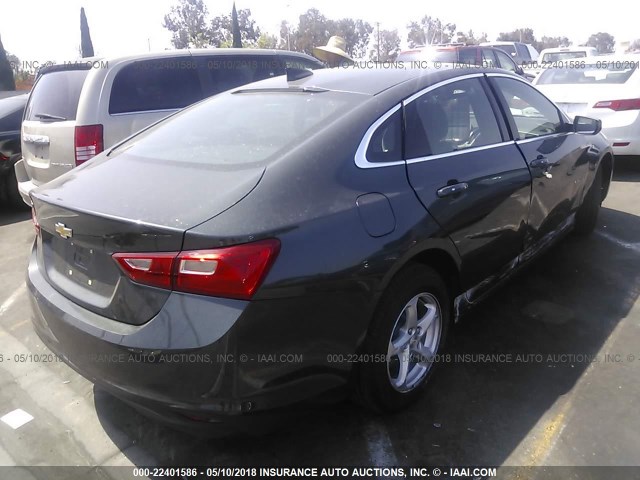 1G1ZB5ST2HF156631 - 2017 CHEVROLET MALIBU LS GRAY photo 4