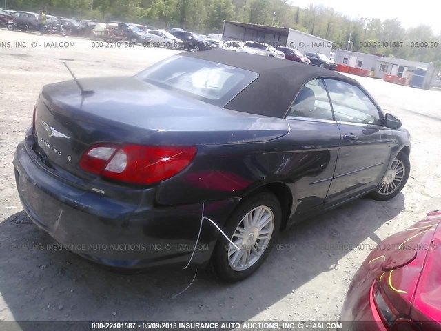 1C3LC55R28N247435 - 2008 CHRYSLER SEBRING TOURING BLUE photo 4