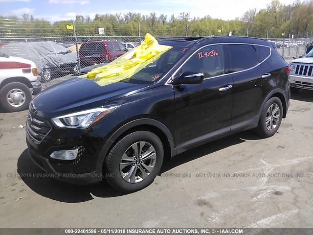 5XYZUDLB6FG296368 - 2015 HYUNDAI SANTA FE SPORT  BLACK photo 2