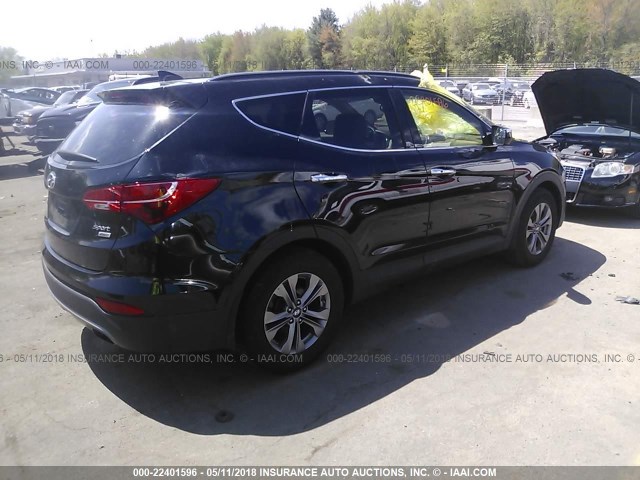 5XYZUDLB6FG296368 - 2015 HYUNDAI SANTA FE SPORT  BLACK photo 4