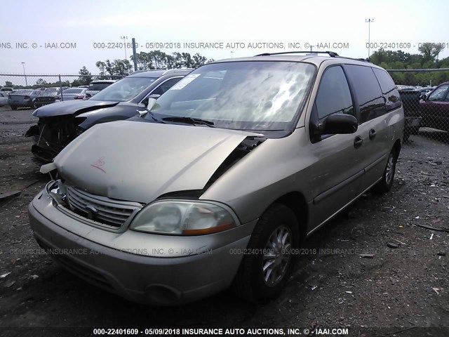 2FMDA51421BB42522 - 2001 FORD WINDSTAR LX GOLD photo 2