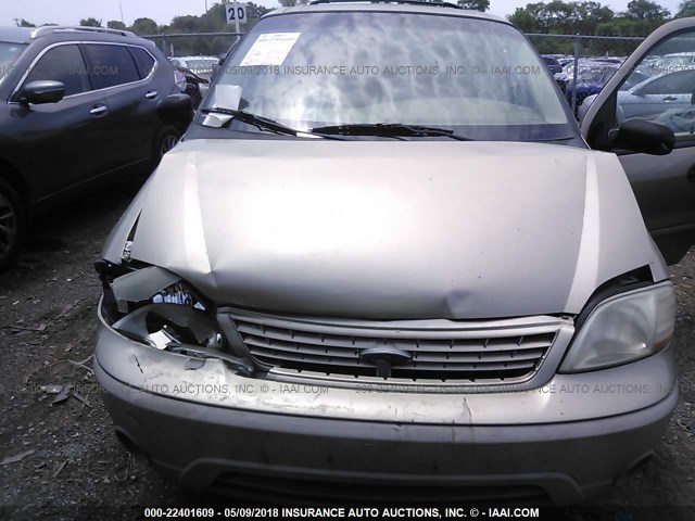 2FMDA51421BB42522 - 2001 FORD WINDSTAR LX GOLD photo 6