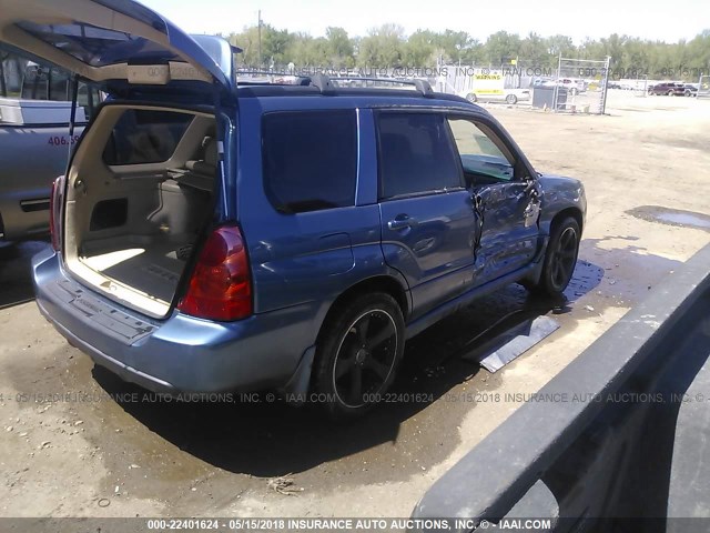 JF1SG69668H726575 - 2008 SUBARU FORESTER 2.5XT LIMITED BLUE photo 4