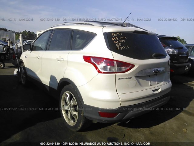 1FMCU9J91EUC97696 - 2014 FORD ESCAPE TITANIUM WHITE photo 3