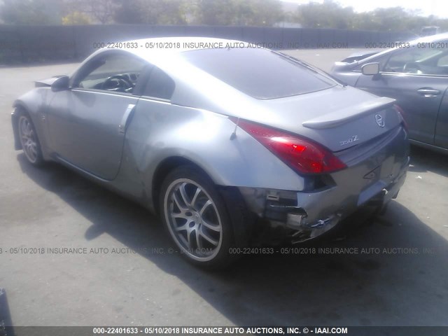 JN1AZ34D54T164893 - 2004 NISSAN 350Z COUPE GRAY photo 3