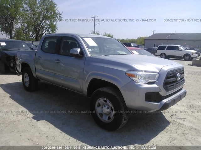 3TMCZ5AN7HM116248 - 2017 TOYOTA TACOMA DBL CAB/SR/TRDSPT/OR/PRO ვერცხლისფერი ფოტო 1