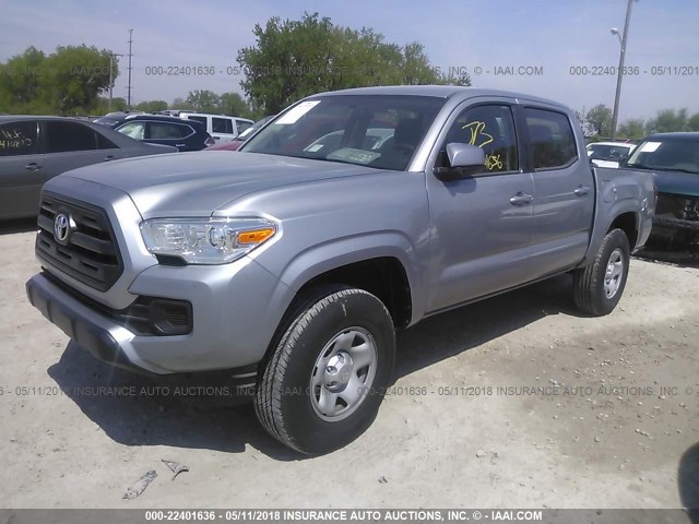 3TMCZ5AN7HM116248 - 2017 TOYOTA TACOMA DBL CAB/SR/TRDSPT/OR/PRO ვერცხლისფერი ფოტო 2