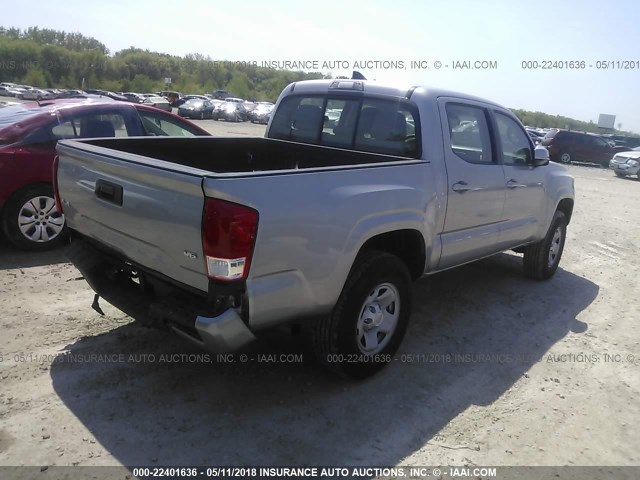 3TMCZ5AN7HM116248 - 2017 TOYOTA TACOMA DBL CAB/SR/TRDSPT/OR/PRO ვერცხლისფერი ფოტო 4