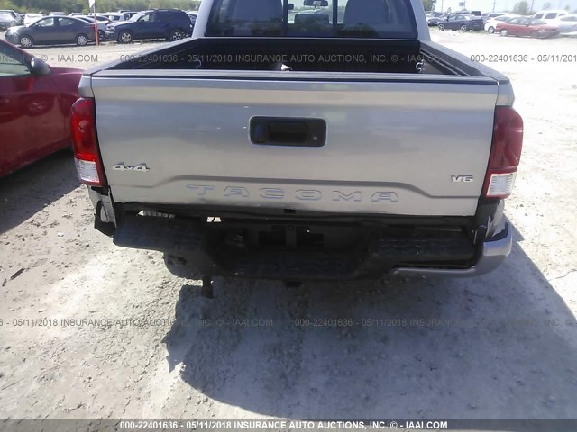 3TMCZ5AN7HM116248 - 2017 TOYOTA TACOMA DBL CAB/SR/TRDSPT/OR/PRO ვერცხლისფერი ფოტო 6