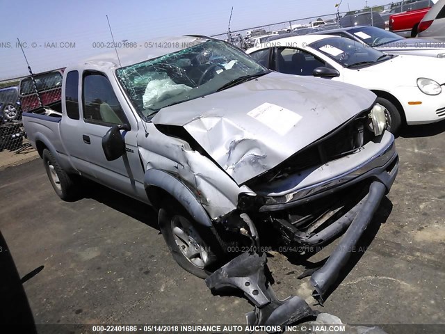 5TESN92N74Z344521 - 2004 TOYOTA TACOMA XTRACAB PRERUNNER ვერცხლისფერი ფოტო 1