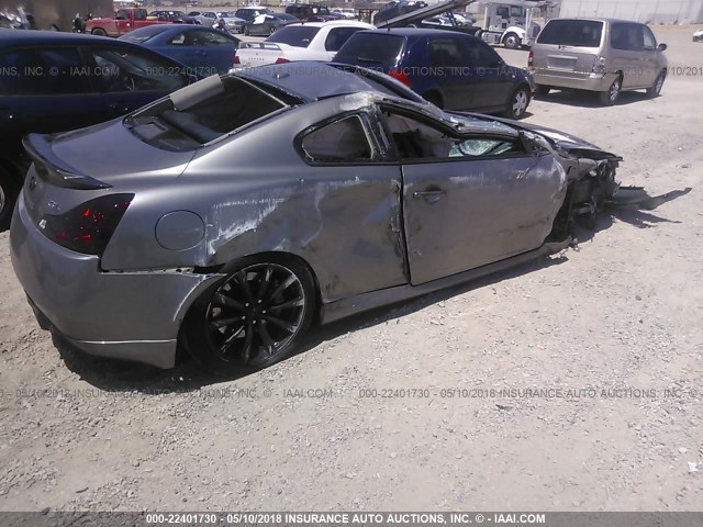 JNKCV64E58M106373 - 2008 INFINITI G37 JOURNEY/SPORT GRAY photo 4