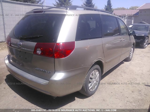 5TDZA23C46S495234 - 2006 TOYOTA SIENNA CE/LE TAN photo 4