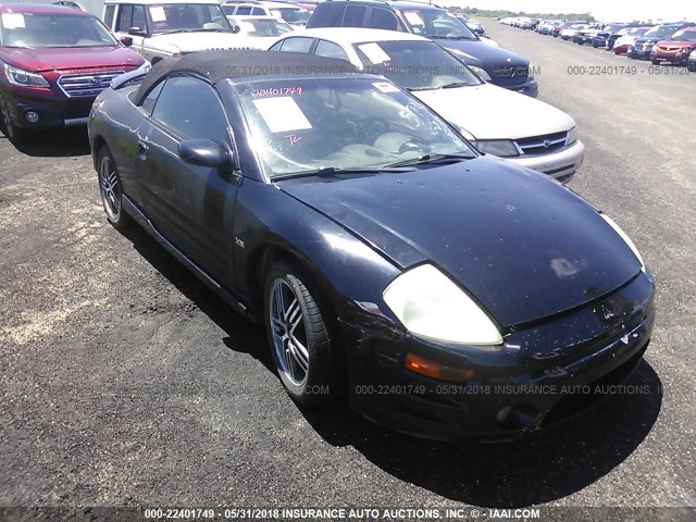 4A3AE75H53E063175 - 2003 MITSUBISHI ECLIPSE SPYDER GTS BLACK photo 1