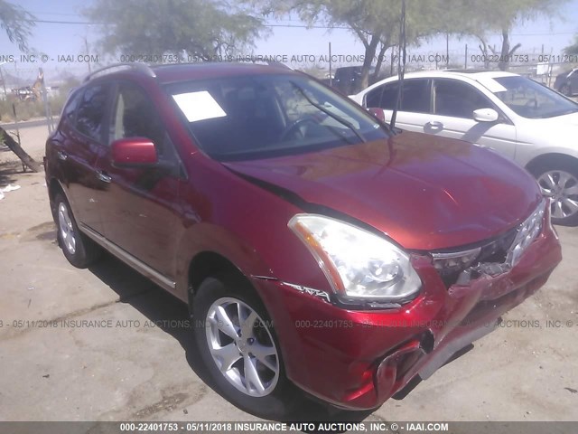 JN8AS5MT0BW186921 - 2011 NISSAN ROGUE S/SV/KROM MAROON photo 1