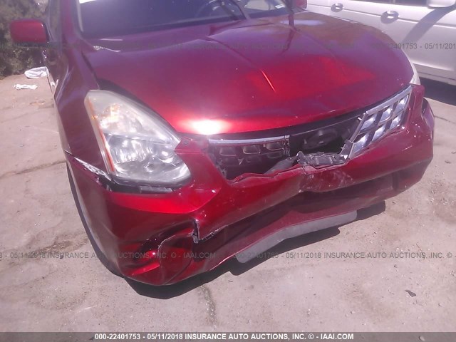 JN8AS5MT0BW186921 - 2011 NISSAN ROGUE S/SV/KROM MAROON photo 6