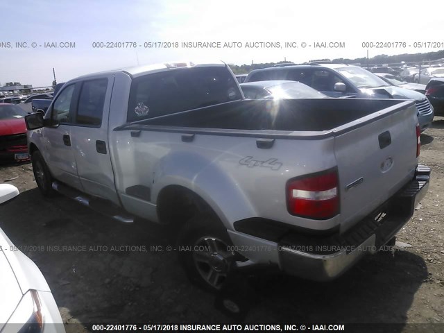 1FTPW04507KB39143 - 2007 FORD F150 SUPERCREW SILVER photo 3