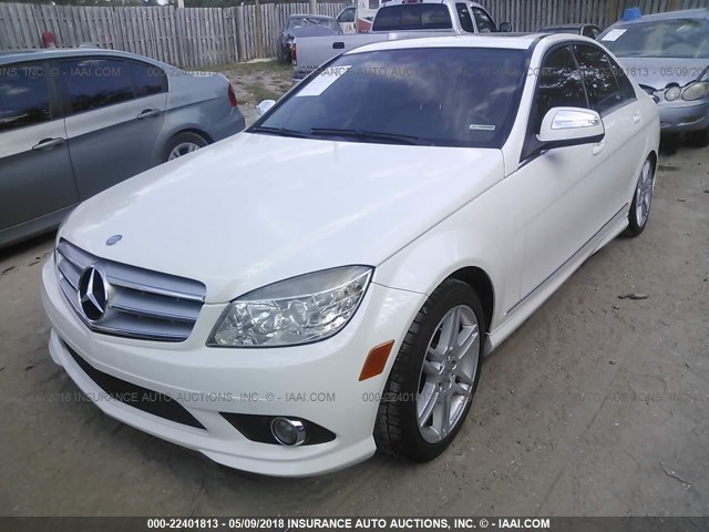 WDDGF56X78R040068 - 2008 MERCEDES-BENZ C 350 WHITE photo 2