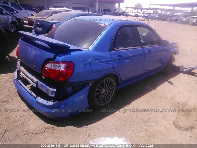 JF1GD79666G523435 - 2006 SUBARU IMPREZA WRX/LIMITED BLUE photo 4