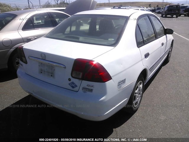 1HGEN26421L000659 - 2001 HONDA CIVIC GX WHITE photo 4