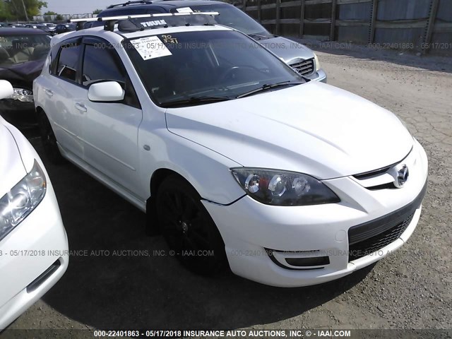 JM1BK34M181143448 - 2008 MAZDA SPEED 3 WHITE photo 1