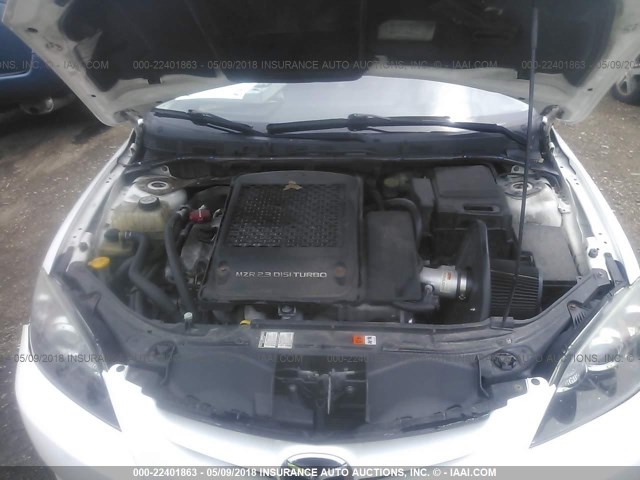 JM1BK34M181143448 - 2008 MAZDA SPEED 3 WHITE photo 10