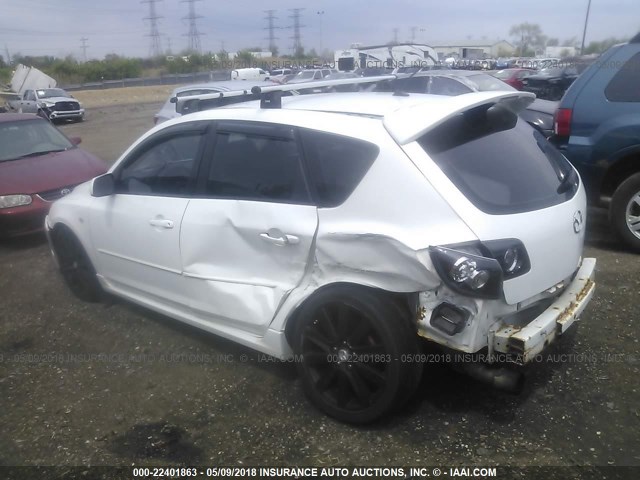 JM1BK34M181143448 - 2008 MAZDA SPEED 3 WHITE photo 3