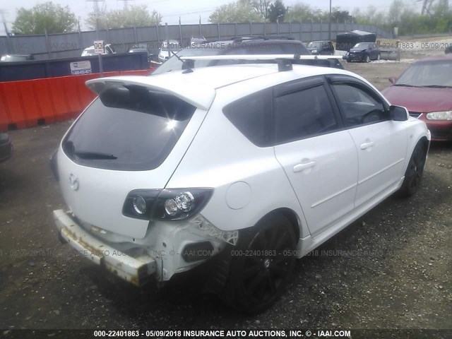 JM1BK34M181143448 - 2008 MAZDA SPEED 3 WHITE photo 4