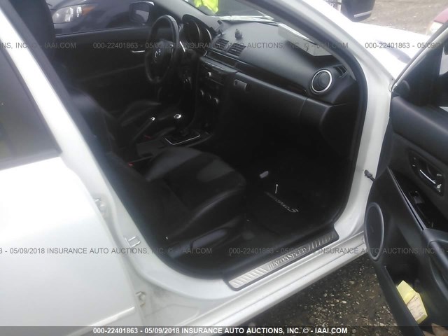 JM1BK34M181143448 - 2008 MAZDA SPEED 3 WHITE photo 5