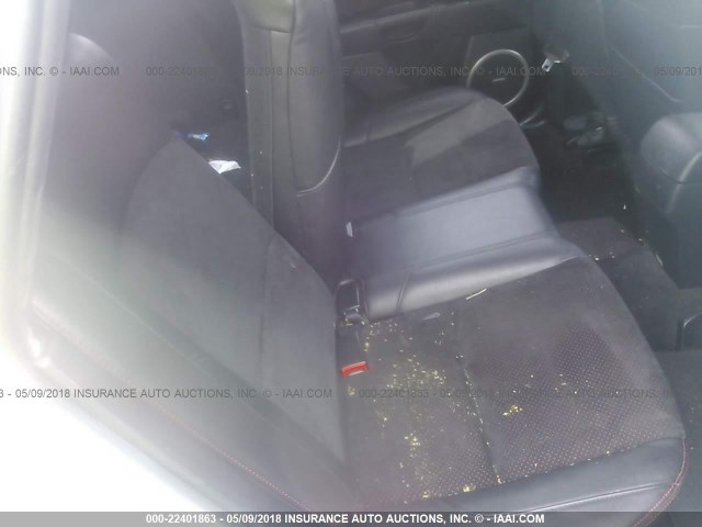 JM1BK34M181143448 - 2008 MAZDA SPEED 3 WHITE photo 8