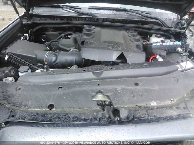 JTEBU5JR6H5475718 - 2017 TOYOTA 4RUNNER SR5 PREM/LTDL/TRAIL/TRD GRAY photo 10