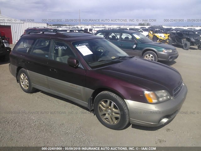 4S3BH6867Y7634695 - 2000 SUBARU LEGACY OUTBACK LIMITED MAROON photo 1