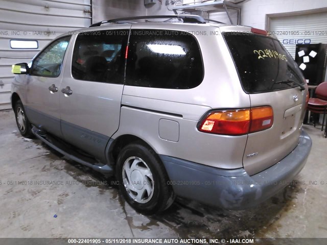 4T3ZF13CXYU268238 - 2000 TOYOTA SIENNA LE/XLE TAN photo 3