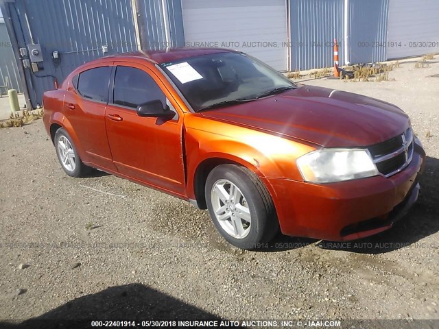 1B3LC56K88N172092 - 2008 DODGE AVENGER SXT ORANGE photo 1