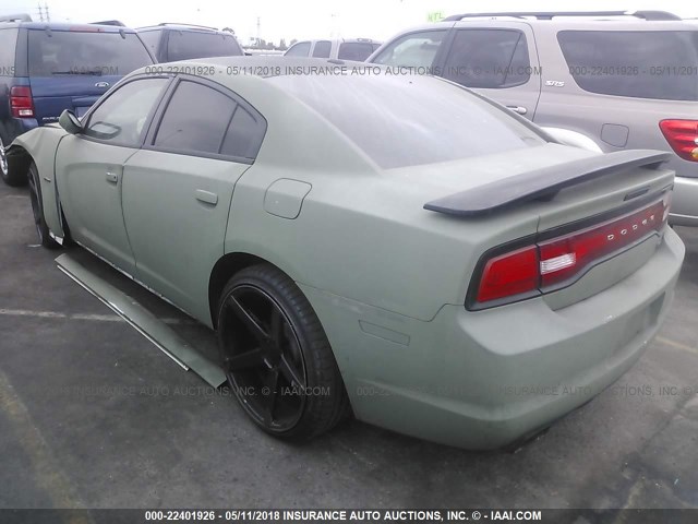 2C3CDXCT6CH133964 - 2012 DODGE CHARGER R/T GREEN photo 3