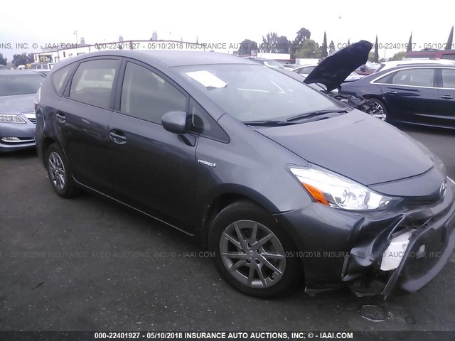 JTDZN3EUXFJ039350 - 2015 TOYOTA PRIUS V GRAY photo 1